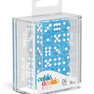 36 Dados 12mm Speckled Azul Claro