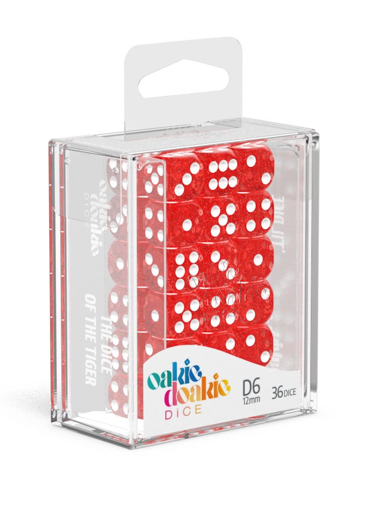 36 Dados 12mm Speckled Rojo