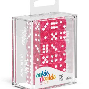 36 Dados 12mm Speckled Rosa