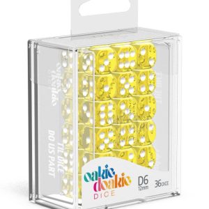 36 Dados 12mm Translucent Amarillo
