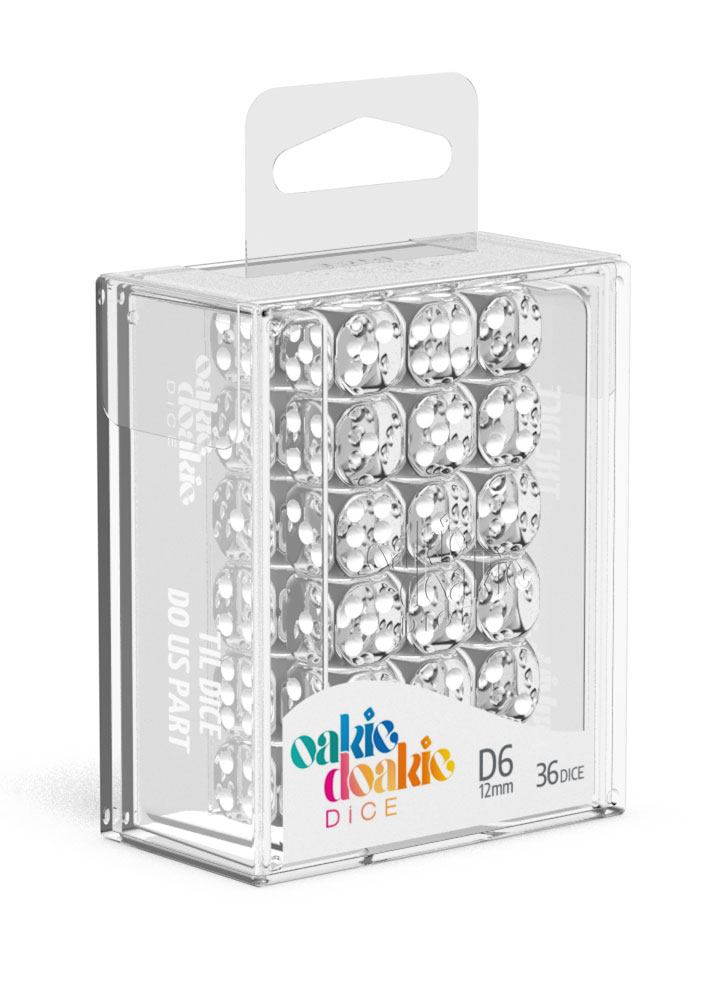 36 Dados 12mm Translucent Claro