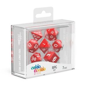 7 Dados Set Solid Rojo