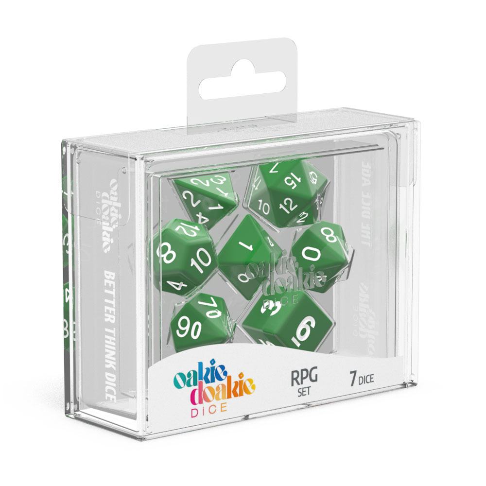 7 Dados Set Solid Verde
