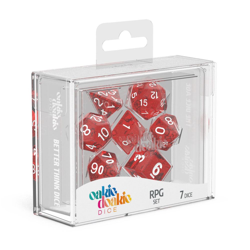 7 Dados Set Speckled Rojo