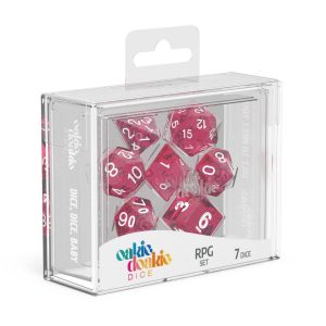 7 Dados Set Speckled Rosa