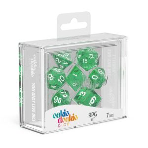 7 Dados Set Speckled Verde