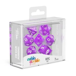 7 Dados Set Translucent Purpura