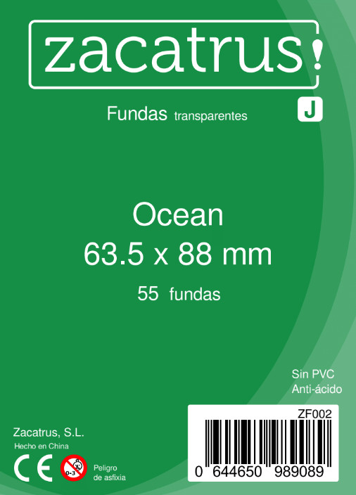 [ZF002] Fundas Zacatrus Ocean (Standard 63,5 mm x 88 mm) (55 uds)