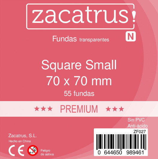 [ZF027] Fundas Zacatrus Square S premium (Cuadrada Pequeña) (55 unidades)