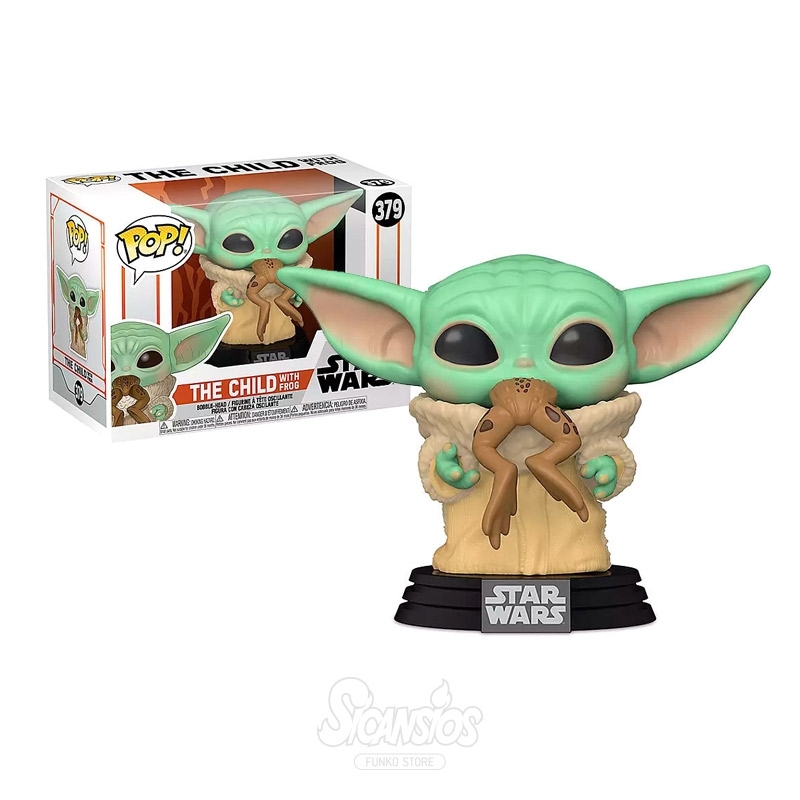 funko pop the child baby yoda with frog con rana 379 star wars the mandalorian